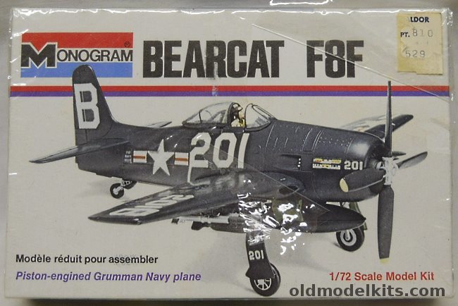 Monogram 1/72 Grumman F8F Bearcat - White Box Issue, 6789 plastic model kit